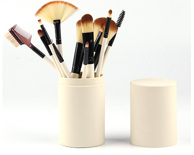 12 set makeup brushes