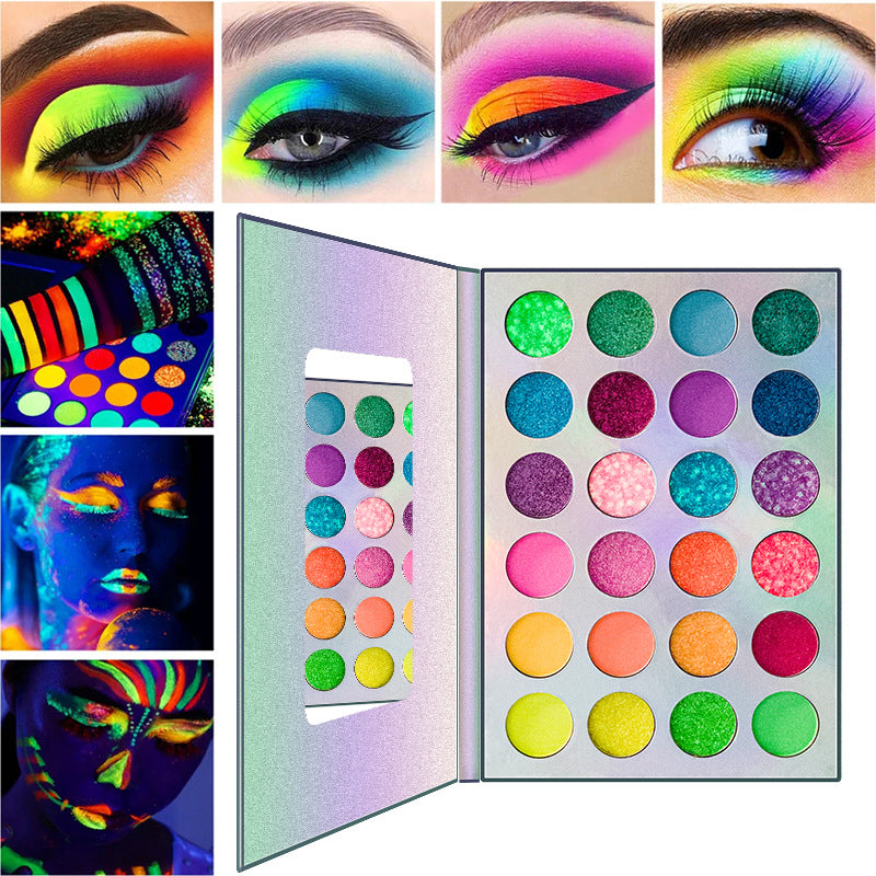 RadiantGlow UV Glow-in-The-Dark Eyeshadow Palette