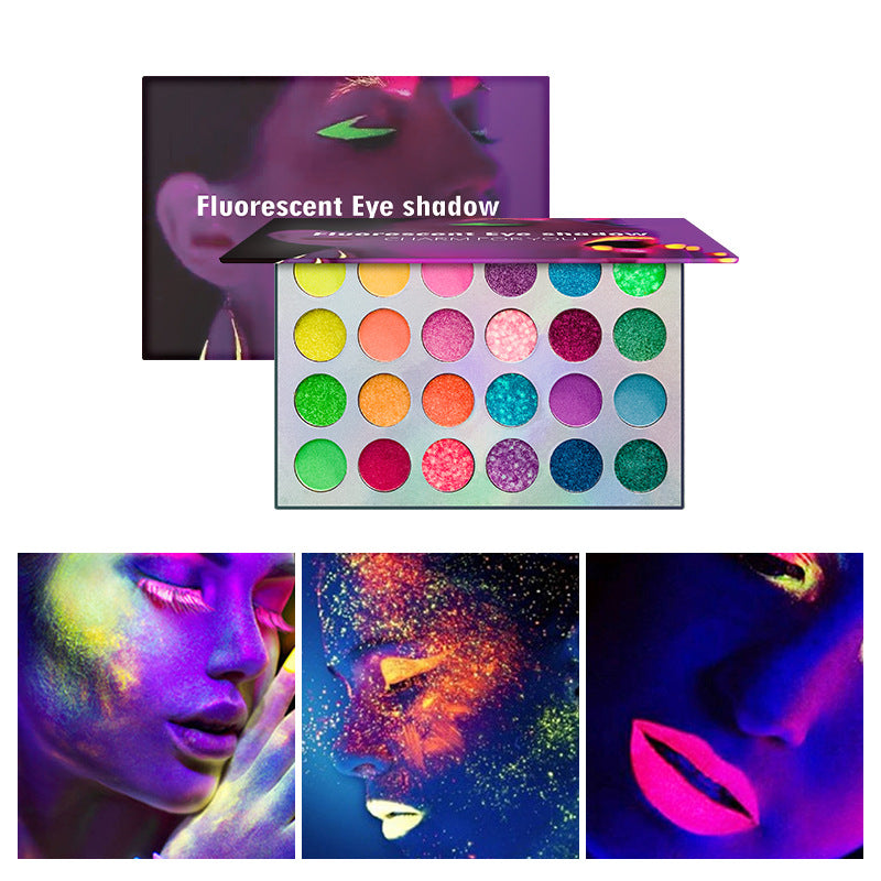 RadiantGlow UV Glow-in-The-Dark Eyeshadow Palette