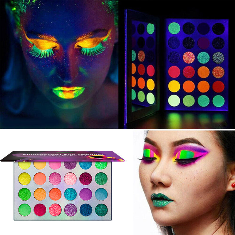 RadiantGlow UV Glow-in-The-Dark Eyeshadow Palette