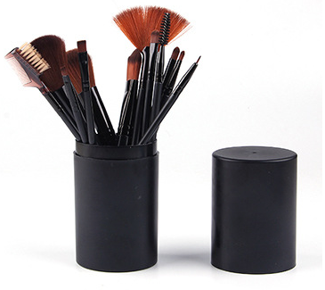 12 set makeup brushes